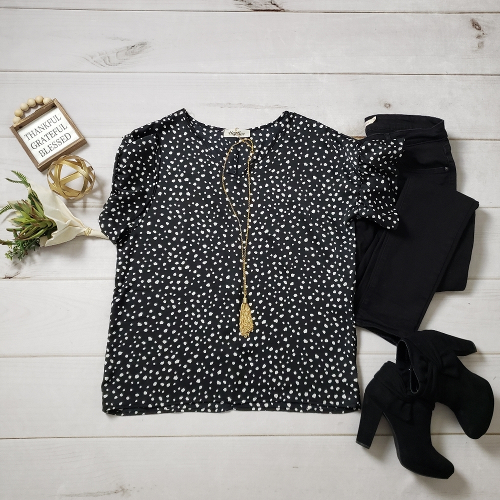 Black & White Spotted Top